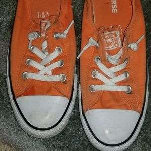 Orange Converse All Star sneakers